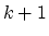 $k+1$